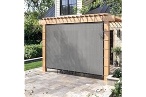 ARKOST 90% Sun Shade Cloth with Grommets, Outdoor Pergola Shade Cover Canopy, Heavy-Duty Mesh Tarp Patio Sun Screen for Lawn Garden Backyard, 3X10 FT, Light Grey