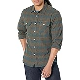 Brixton mens Bowery L/S Flannel Button Down Shirt, Ocean, X-Large US