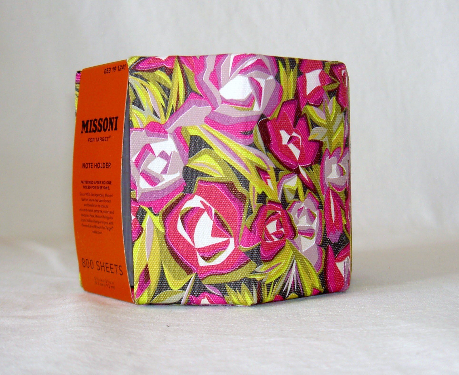 Missoni for Target Note Paper Holder Cube 800 Sheets Purple Floral Passione