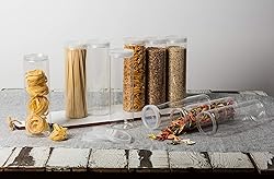 Silicook Clear Plastic Jar, Set of 3-40oz, Round