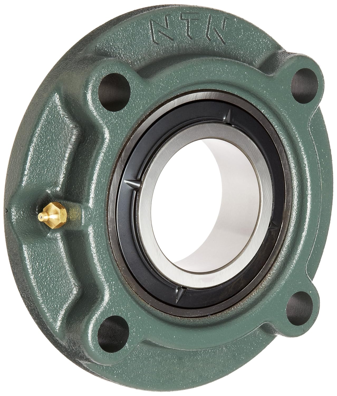 NTN UKFC209D1 Light Duty Piloted Flange Bearing, 4 Bolts, Adapter
