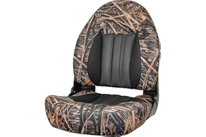 Tempress ProBax Orthopedic Folding High Back Boat Seat (Mossy Oak Shadow Grass/Black/Carbon)