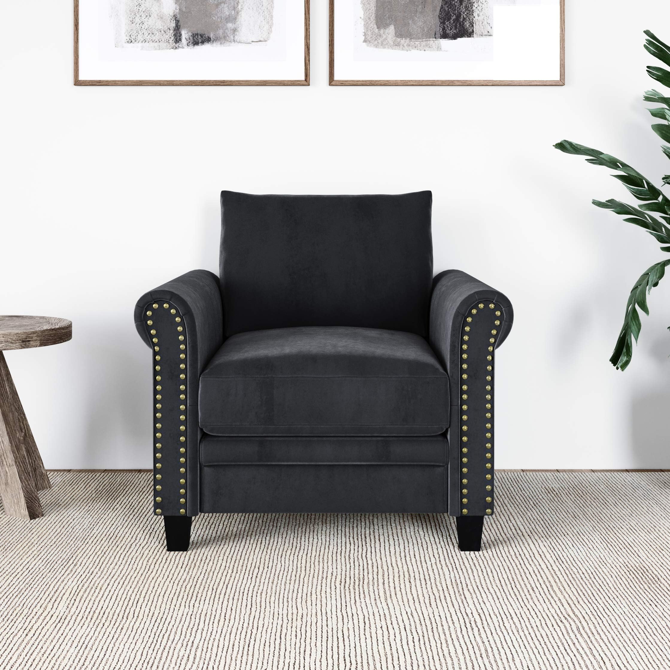LifeStyle SolutionsArlington Arm Chair, Charcoal Grey