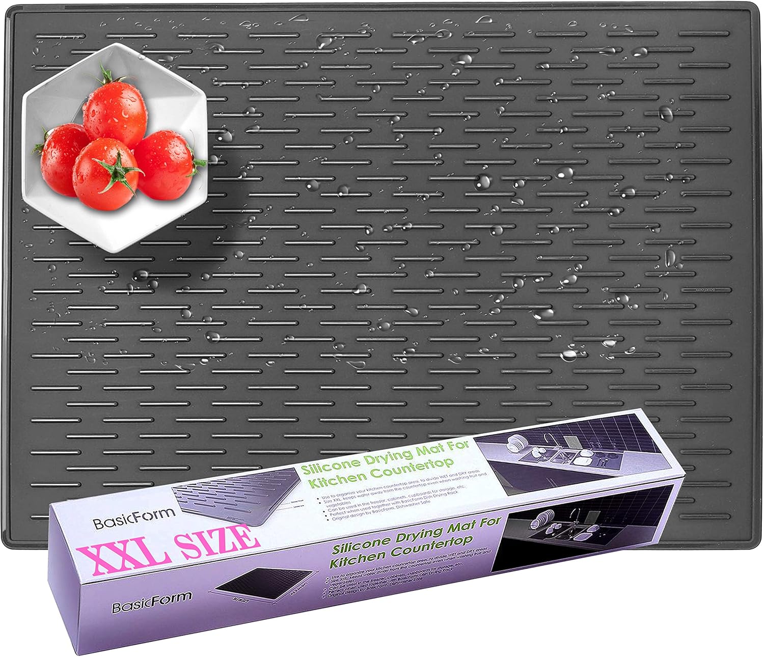 Stein Trockenmatte Für Küche & Bad - Schnell Saugende Abtropfmatte 60x39cm