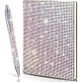Jetec 2 Pcs Spiral Rhinestone Notebook And Bling Pen Sets Crystal...