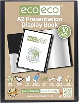 eco-eco A2 50% Recycled 10 Pocket Black Presentation Display Book