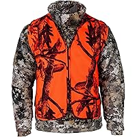 GUGULUZA Camo and Orange Hunting Reversible Vest, Game Vest