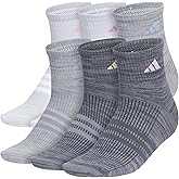 adidas womens Superlite Quarter Ankle Socks (6-pair Pack)