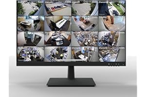 HDVIEW Surveillance Monitor 24" Inch Large Screen with HDMI VGA Built in Speaker, Commercial Grade, Ultra Thin Design, Compatible with CCTV Security Camera and DVR NVR