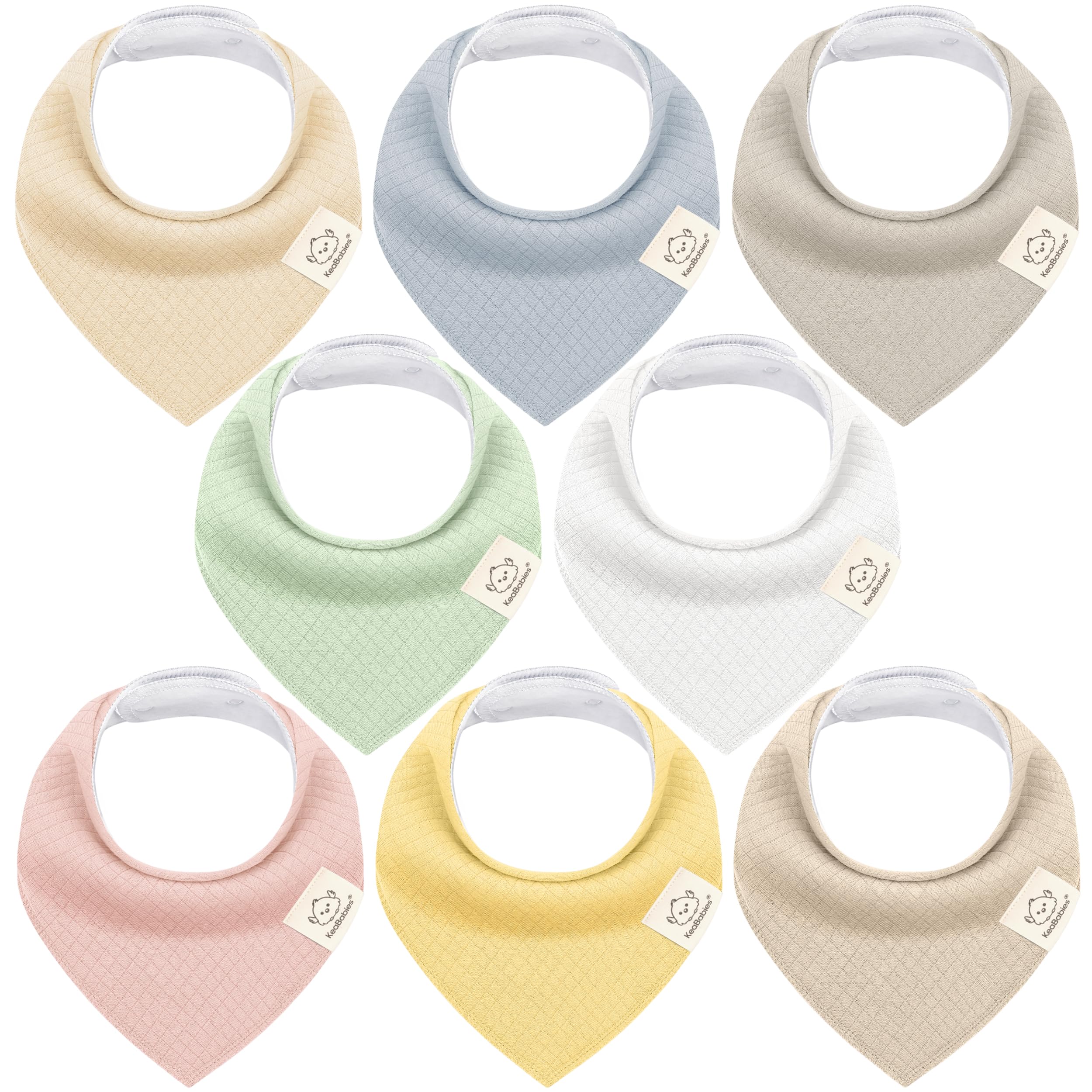 Photo 1 of KeaBabies 8-Pack Bandana Bibs for Baby Girls, Boys - Organic Cotton Baby Bibs for Drooling & Teething Newborn, Toddler, Infant 0-36 months, Extra Soft, Absorbent Cloth with Snaps (Dawn/Quin)