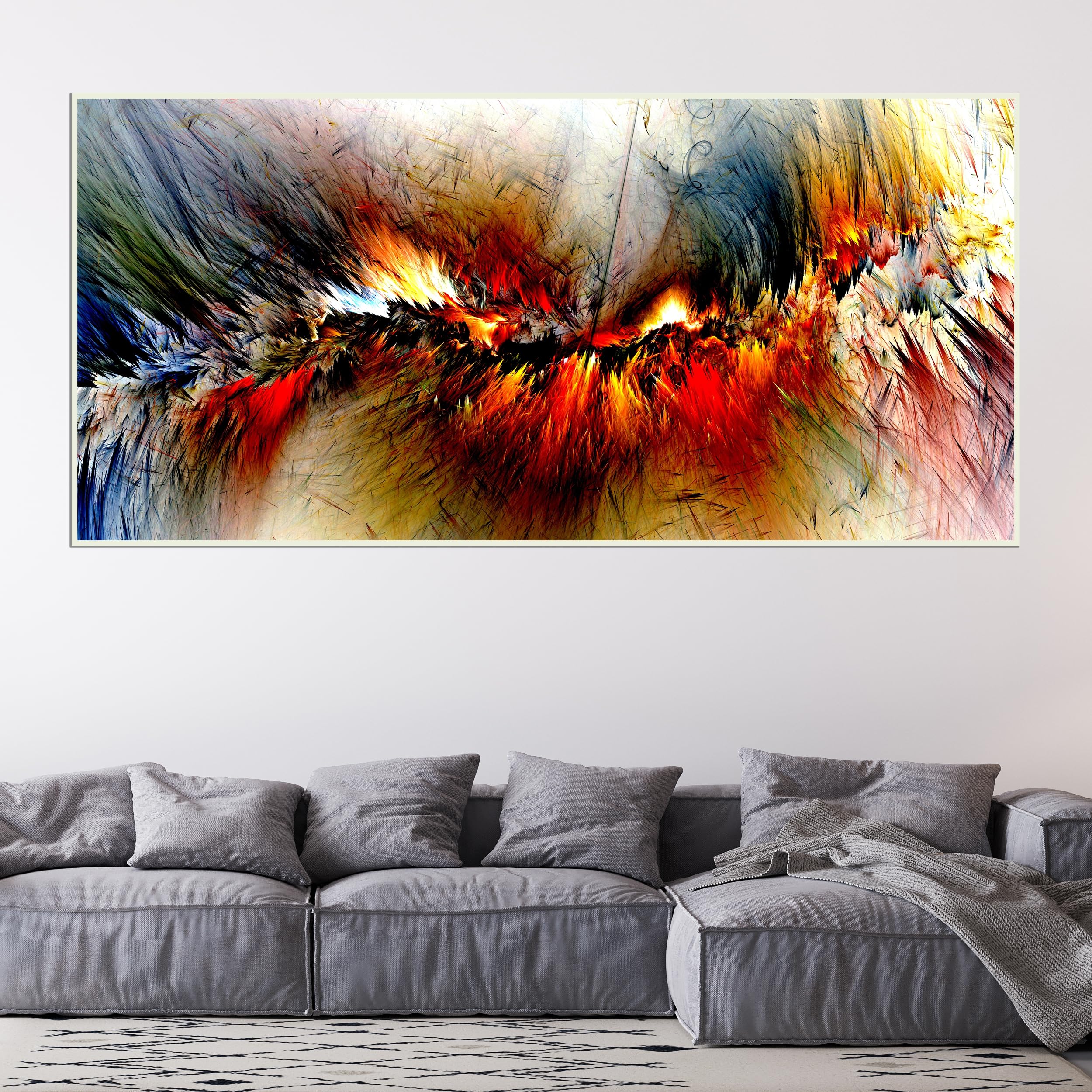IUNTWEIE Abstract Art Wall Art, Living Room Decoration, Unframed, 60 x 30 inches