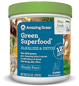 Amazing Grass Green SuperFood Alkalize and Detox, 8.5 Ounce