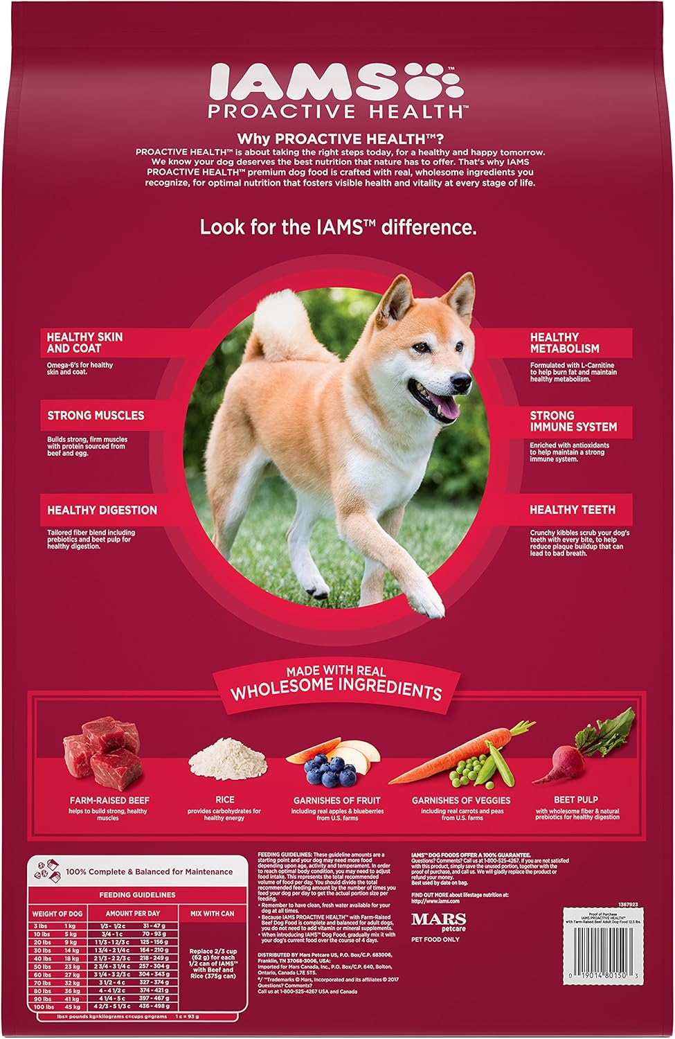 iams proactive health beef and rice