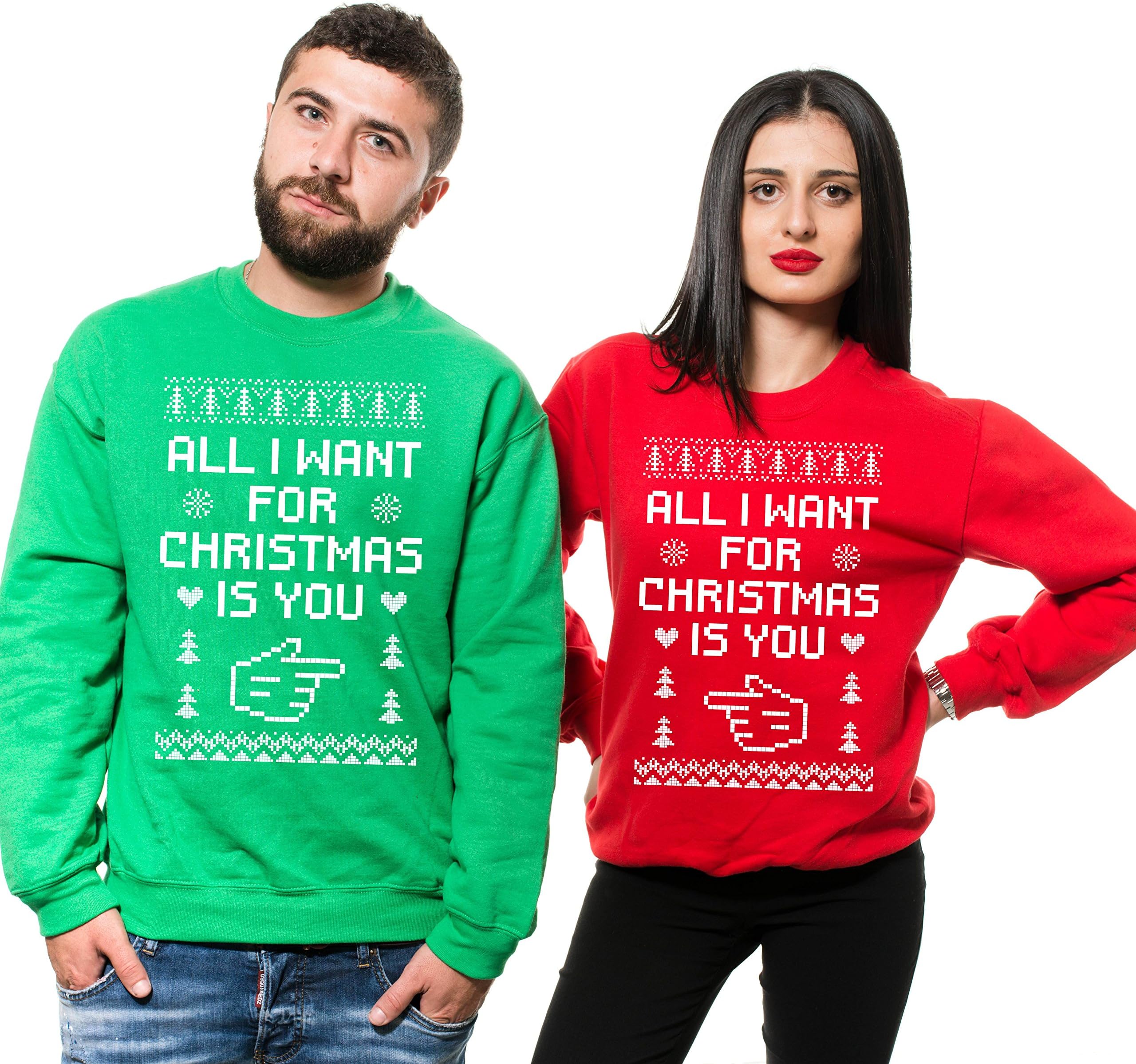 Silk Road Tees All I Want for Christmas is You Couple Matching Sweaters
