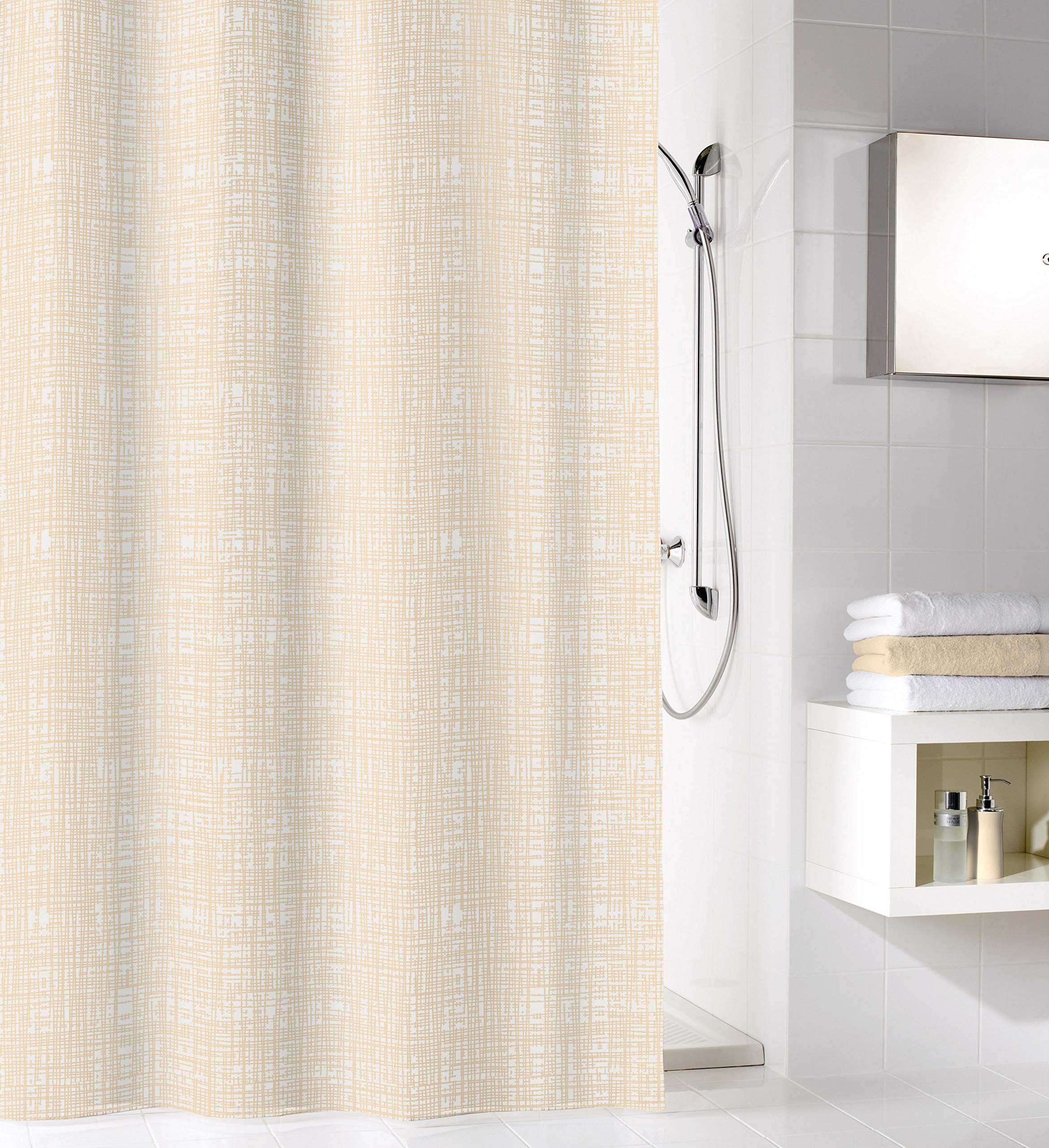 Kleine Wolke Linen Shower Curtain, 100% Polyester, Raffia, 180 x 200 cm