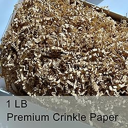 MARSROAM Brown Crinkle Cut Paper Shred 1 LB Gift