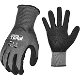 Gorilla Grip Precision Grip Work Gloves, Small, 1 Pair, Gray | Nylon knit with nitrile coating, A1 cut resistance and touchscreen fingers for wet or oily tool handling