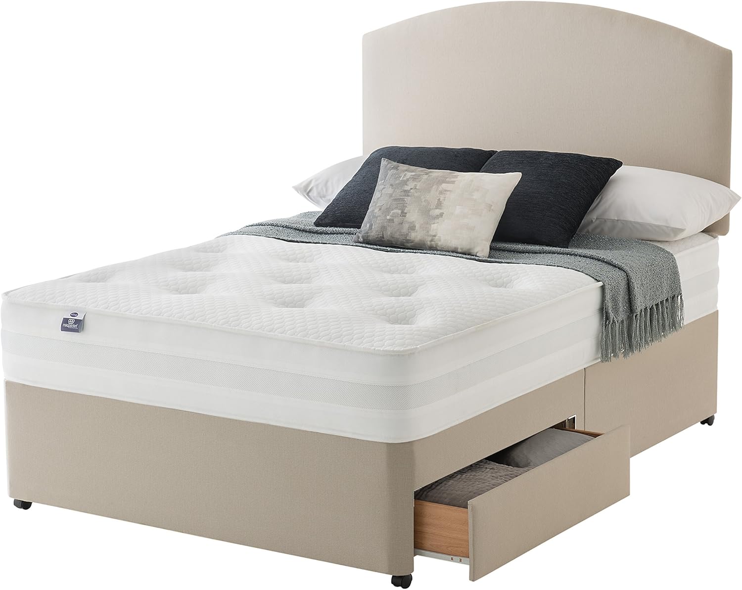 Silentnight Stratus 1000 Pocket 2 Drawer Divan Bed Super King