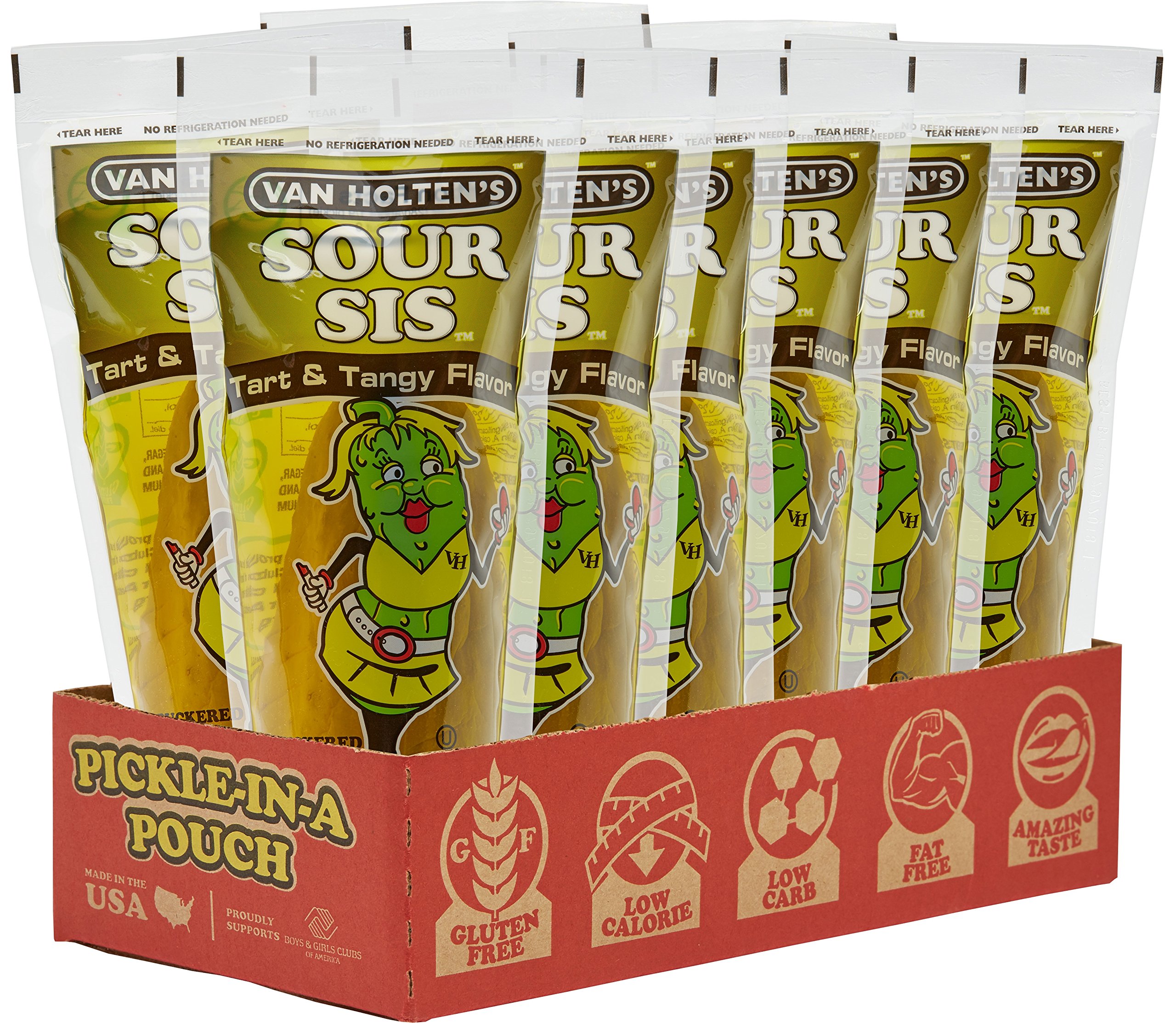 Galleon Van Holten's PickleInAPouch Sour Sis, 12 Pickles
