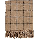 SARO LIFESTYLE Checkered Cotton Throw