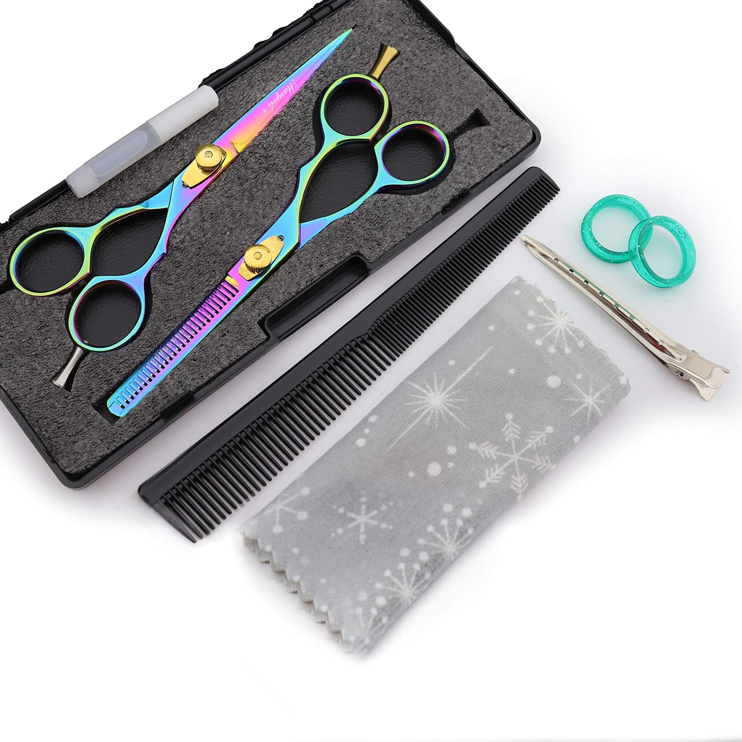 Haryali London Multi Professional 6 Inch Hairdressing Barber Scissors Set Thinning Texturing Hairdresser Hair Cutting Shears with Comb - Image 5