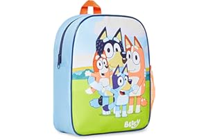 Bluey Mini Backpack for Kids Toddlers, Small Bag 11×9 inches with Adjustable Straps for Kindergarten Travel Picnic Vacation Gifts for Kids (Multi)