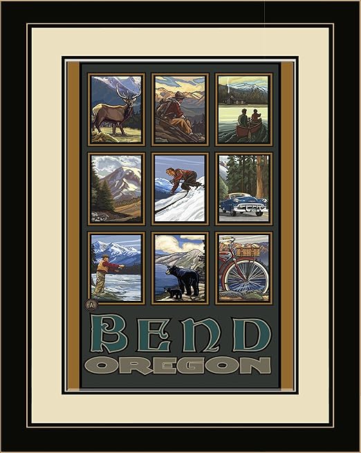 Noroeste Art Mall Pal 1247 Lfgdm Bend Oregon Collage Enmarcado