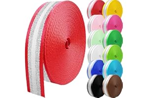 Grosun 10 Yards Nylon Webbing 1.5 Inch 2 Inch Nylon Strap Webbing Straps Backpack Straps Nylon Belt for Indoor or Outdoor Gear, DIY Crafting, Handles, Luggage, Slings