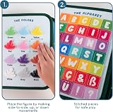 BONNYCO Busy Board for Toddlers Felt Montessori Sensory Board 8 Activities view 8