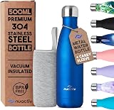 Nuactiv 500ml Stainless Steel Water Bottle Vacuum Insulated Leakproof