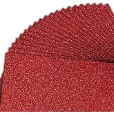 ROFISUE Red Glitter Cardstock 8.5x11 Inches 20 Sheets Vivid Colors | 290GSM 100LB, No Shed Sparkle Metallic Paper, Compatible
