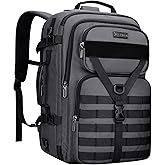 WITZMAN Carry On Travel Backpack for Men Large Convertible 45L Fit 17 Inch Laptop Backpack 3 in 1 Bag for Airline Approved(B688 Silvery Grey)