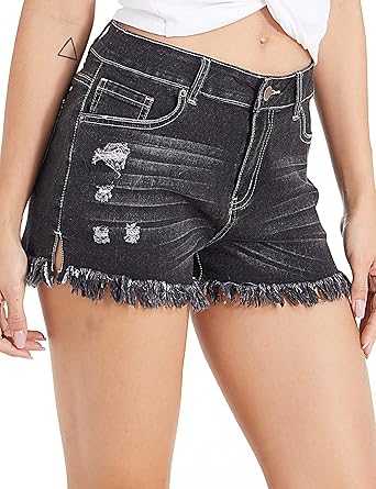 plus size denim cutoff shorts