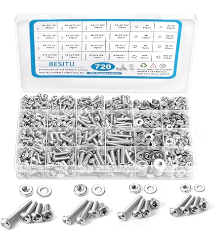 M3 Metric Black Hex Socket Head Cap Screw Assortment - Grade 12.9 Carbon Steel With Nuts & Washers