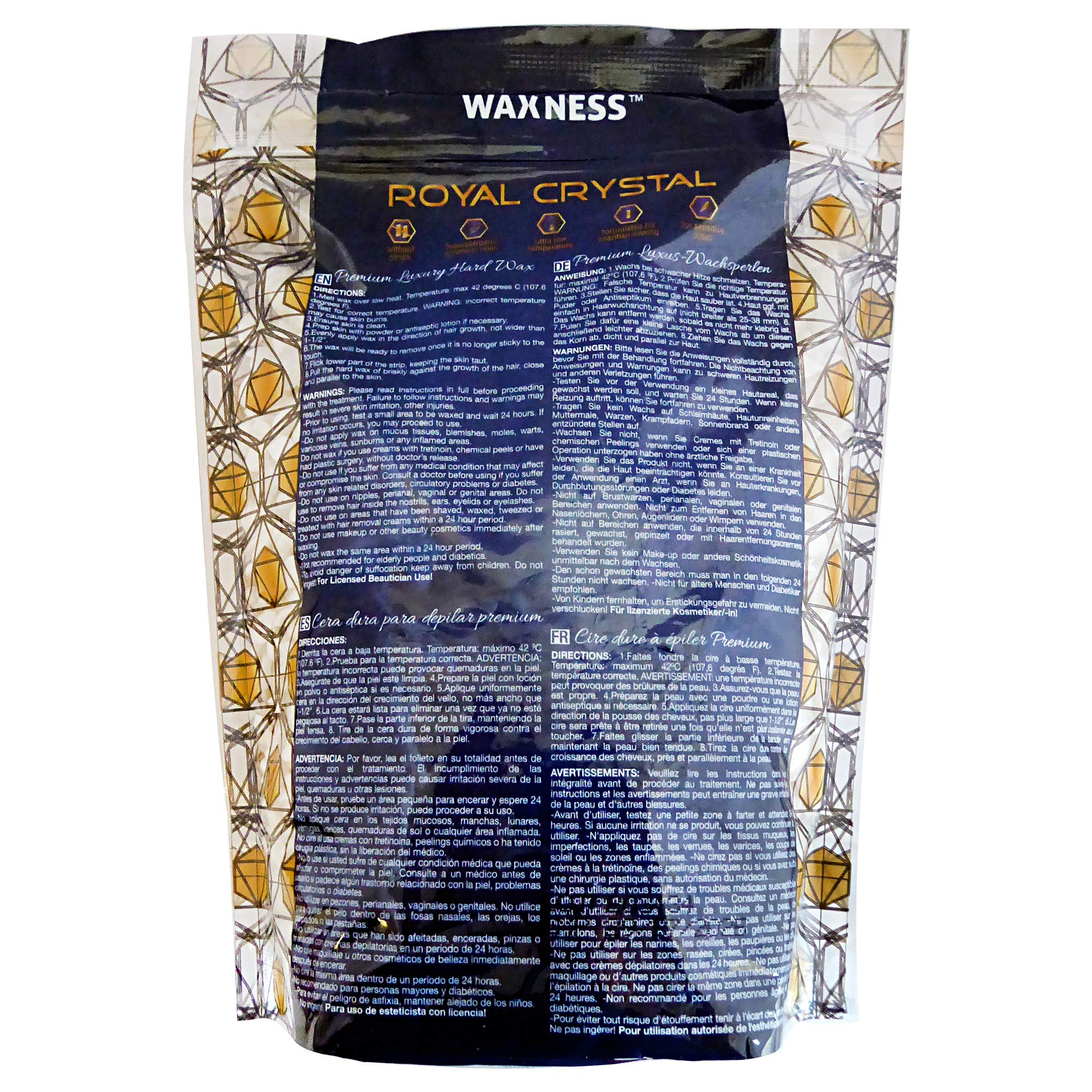 Waxness Wax Necessities Luxury Polymer Blend Hard Royal Crystal Wax 1.65 Pound