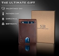 SERMAN BRANDS RFID Blocking Slim Bifold Genuine