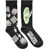 RICK AND MORTY Peace Among Worlds Men's Crew Socks 2 Pair Pack