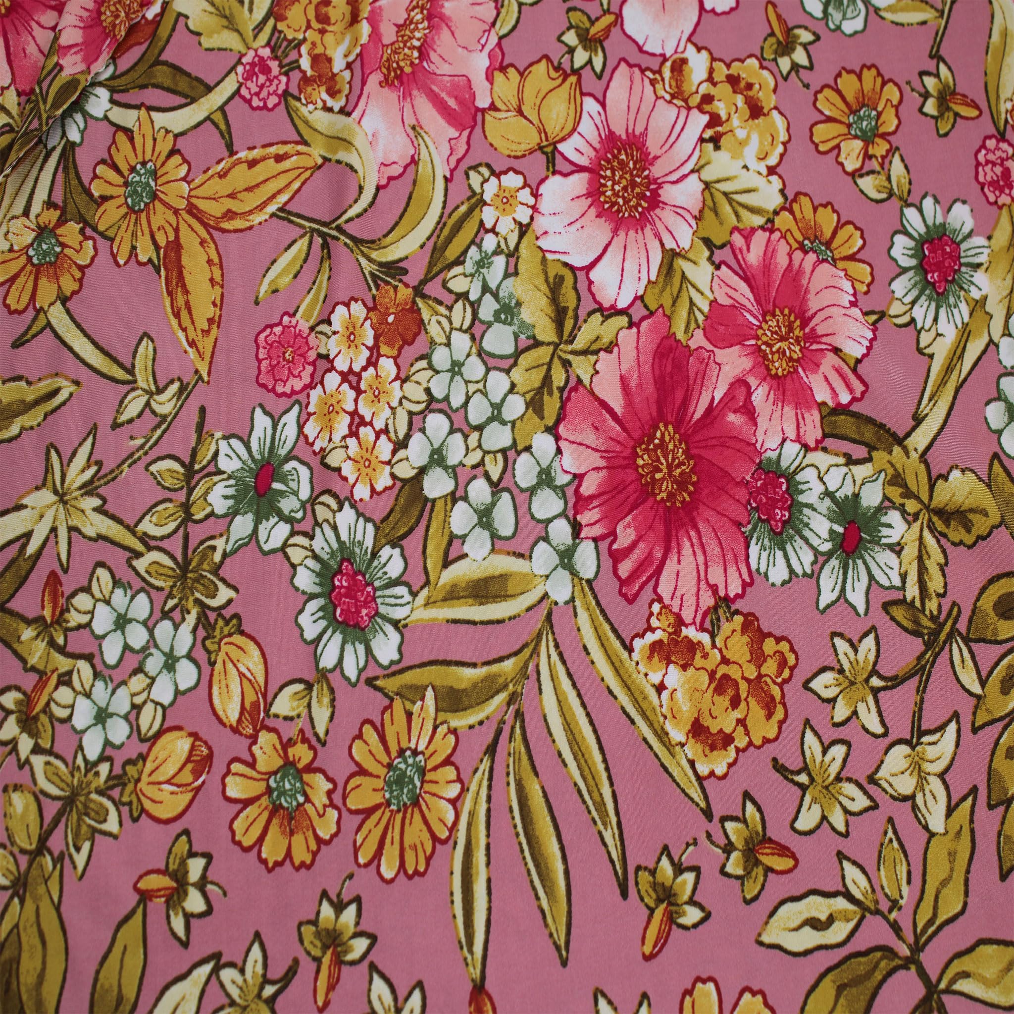 60" Wide Printed 4-Way Stretch Venezia Polyester