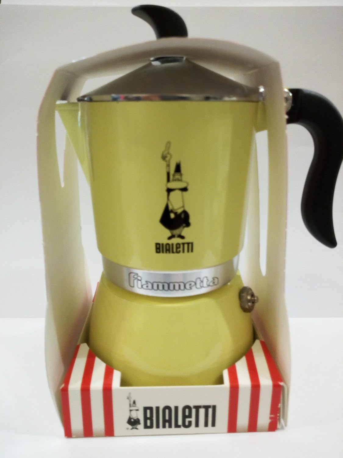 Bialetti Fiammetta Stovetop Espresso Maker (3-Cup, Yellow)