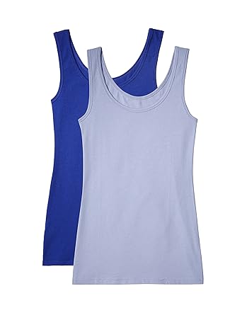 Iris & Lilly Damen Unterhemd aus Baumwolle, 2er Pack