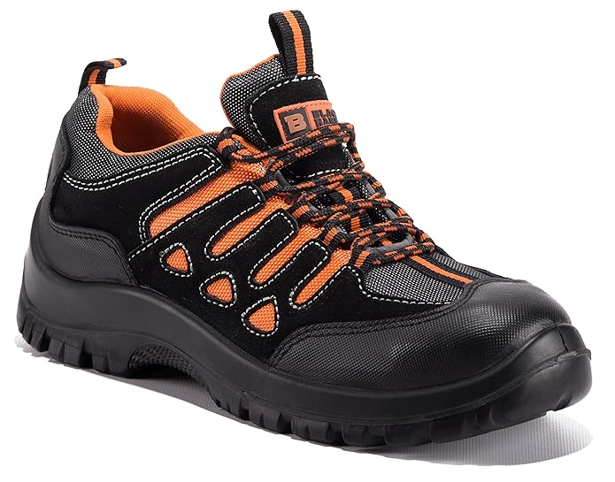 Black Hammer Sicherheitsschuhe Herren Sicherheitsstiefel Stahl Zehenkappe Arbeitsschuhe Fußgelenk Wanderschuh Schützende Schw