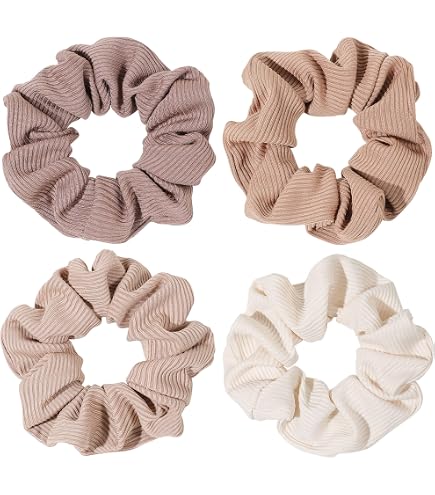 Amazon.com : Coiffed + Co. Stacked Bamboo Scrunchies (Color  display picture 1