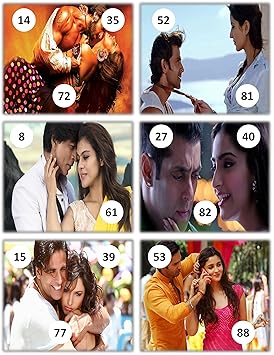 Feliz Bollywood Theme Tambola Tickets Set of 16 (housie Tickets)