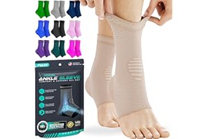 Modvel Foot & Ankle Brace Socks for Sprained Ankle Compression Sleeve - Plantar Fasciitis Relief Brace, Foot Support for pain Women & Men - Tendonitis & Arthritis Feet Sleeve, Stabilizing Ankles Wrap