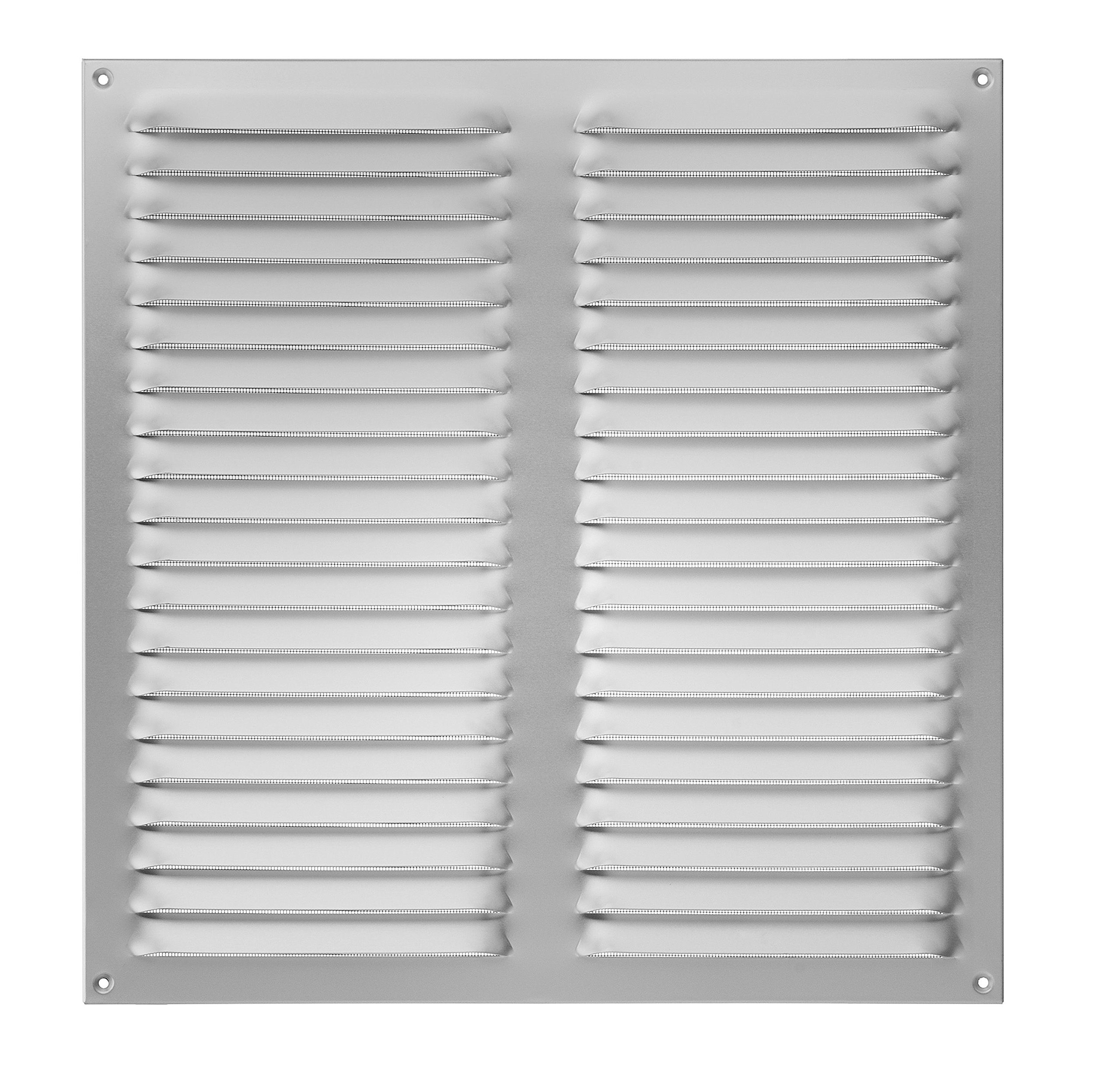 Upmann 54615 Weatherproof Aluminium Grill Anodised with Fly Screen, 300 x 300 mm, 1 Piece, 54604