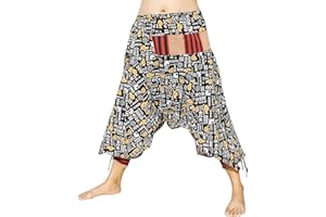 RaanPahMuang Japanese Formal Edo Courtesan Pants with Tied Cuffs and Woven Patches