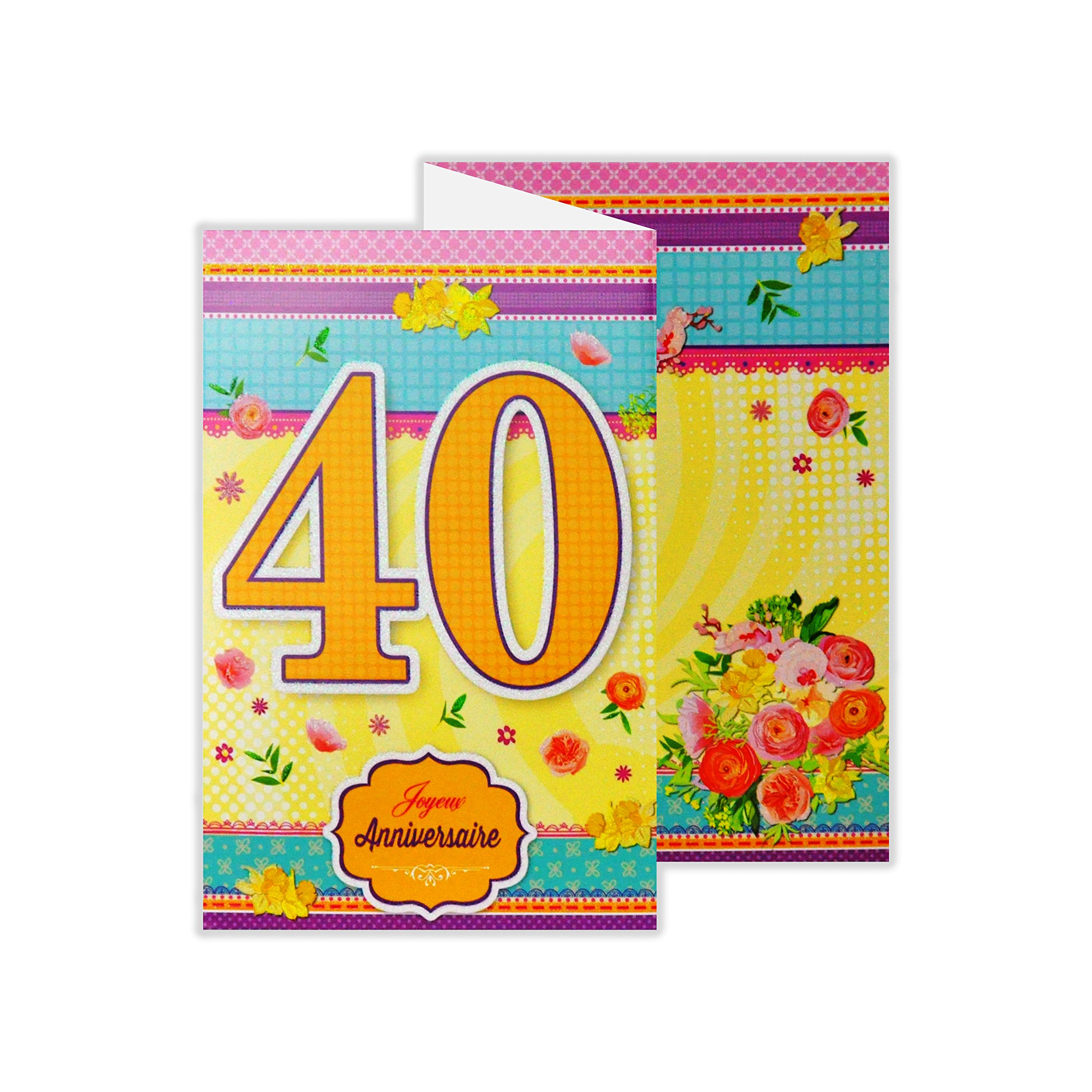 Afie 882131 A Card 3 Sheets Happy Birthday 40 Years