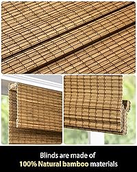 UNISHADES Cordless Bamboo Roman Shades for