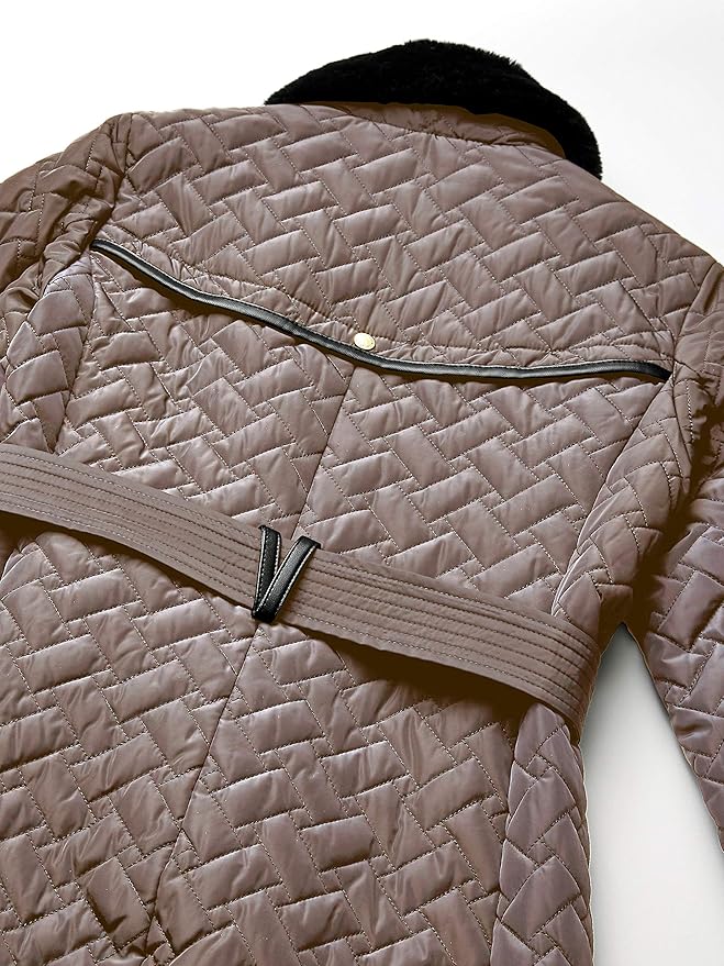 Cole Haan 可汗 中长款女式保暖棉服夹克 M码1折.68 海淘转运到手约¥321