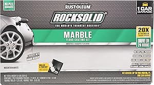 Rust-Oleum 306321 Rock-Solid Marble Garage Floor Coating Kit, Mountain White